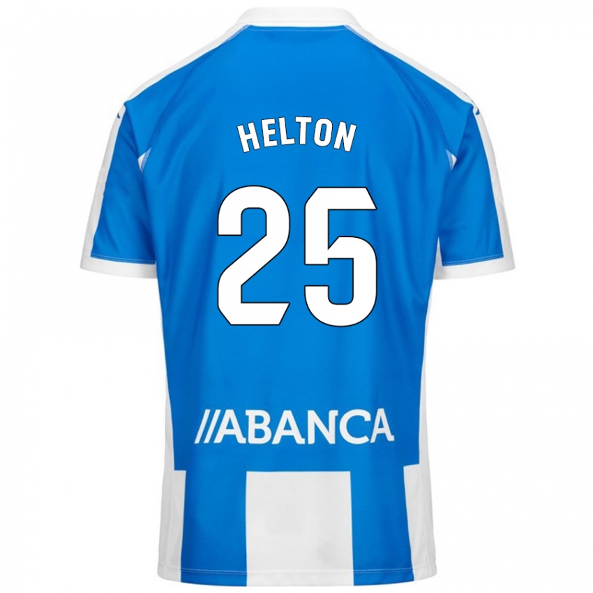 Enfant Maillot Helton Leite #25 Bleu Blanc Tenues Domicile 2024/25 T-Shirt Belgique