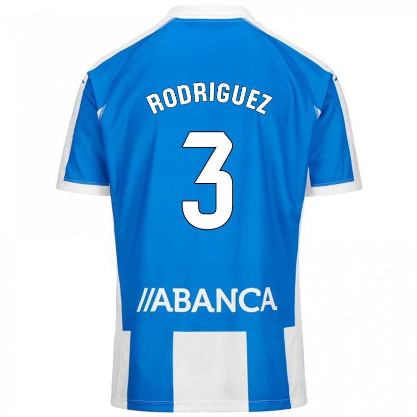 Enfant Maillot Clara Rodríguez #3 Bleu Blanc Tenues Domicile 2024/25 T-Shirt Belgique