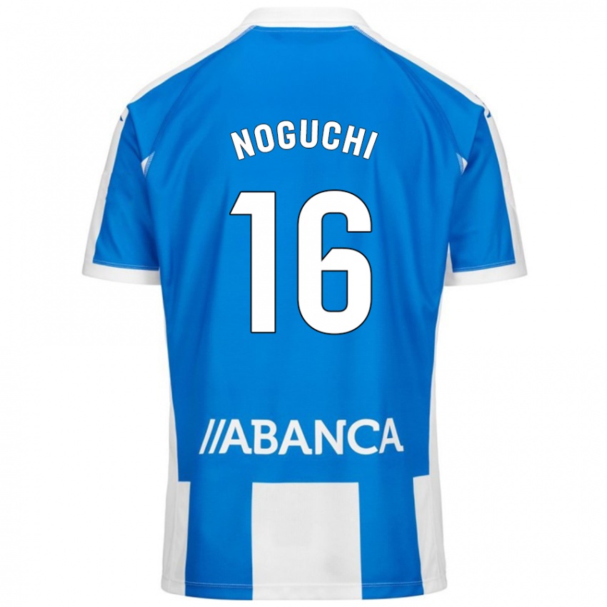 Enfant Maillot Ayaka Noguchi #16 Bleu Blanc Tenues Domicile 2024/25 T-Shirt Belgique