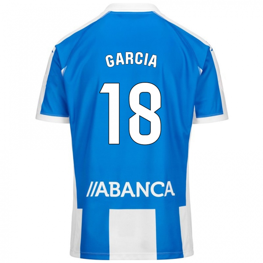 Enfant Maillot Raquel García #18 Bleu Blanc Tenues Domicile 2024/25 T-Shirt Belgique