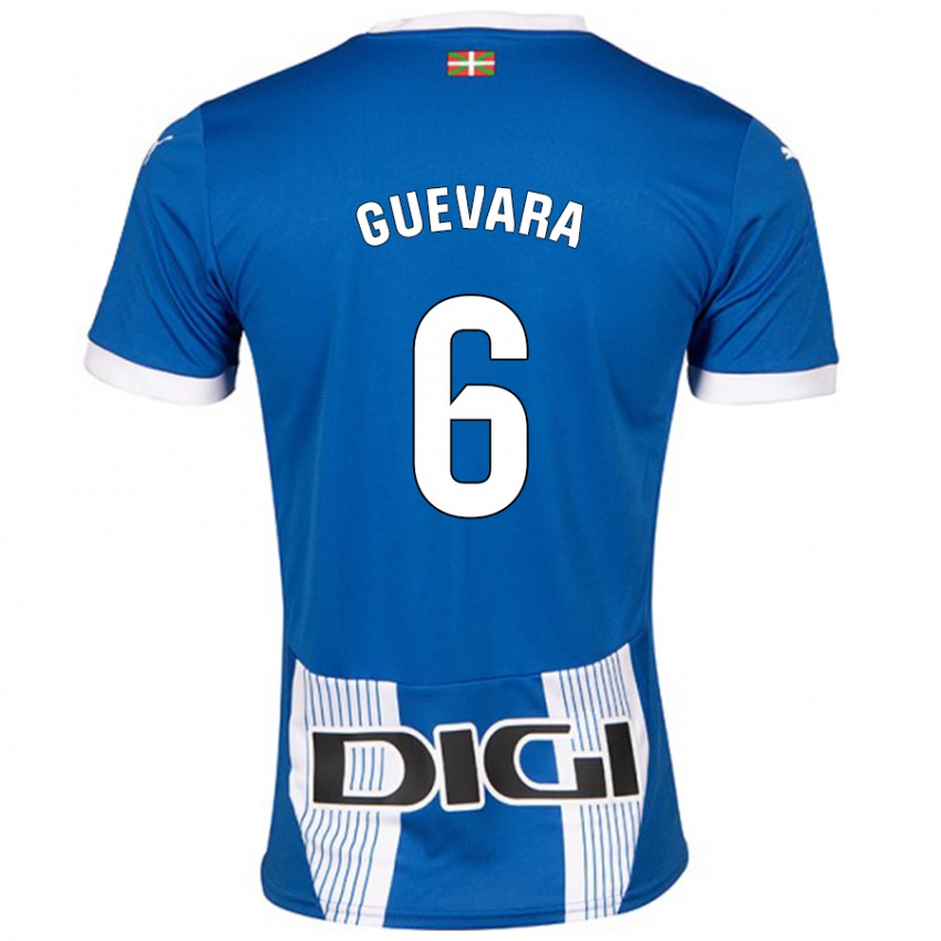 Enfant Maillot Ander Guevara #6 Bleu Tenues Domicile 2024/25 T-Shirt Belgique