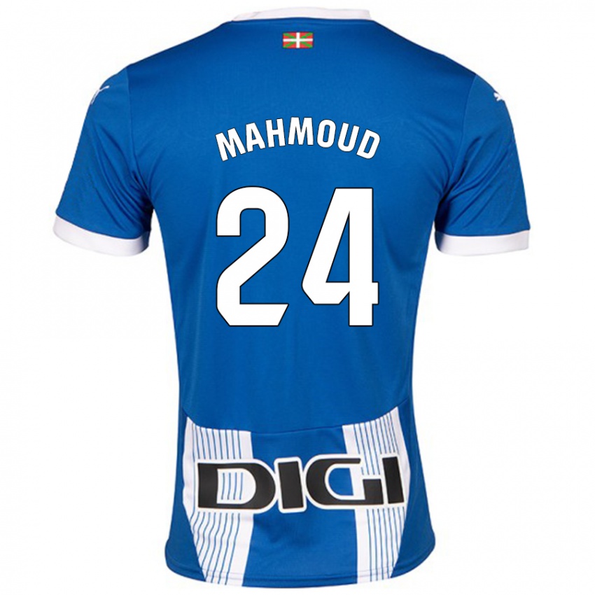 Enfant Maillot Abdallahi Mahmoud #24 Bleu Tenues Domicile 2024/25 T-Shirt Belgique