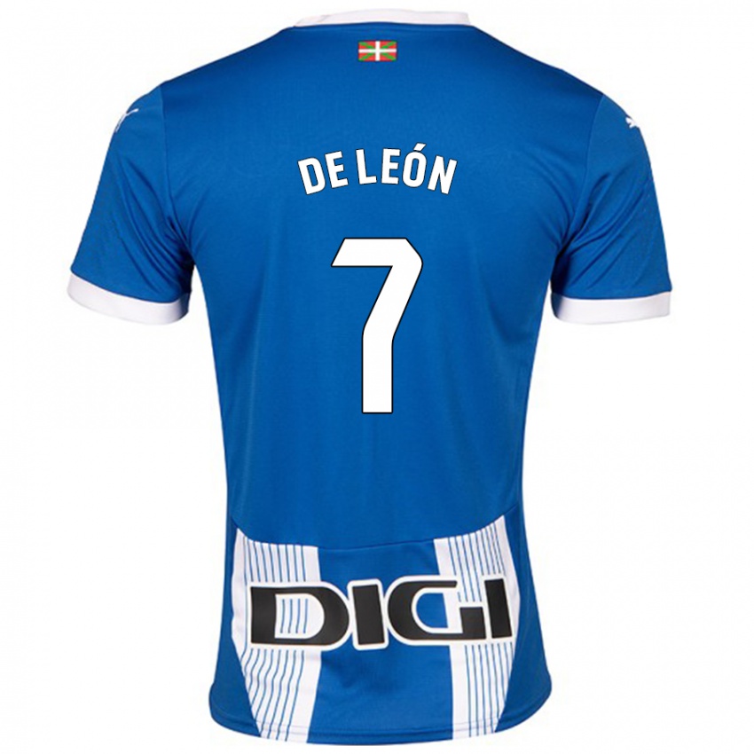 Enfant Maillot José De León #7 Bleu Tenues Domicile 2024/25 T-Shirt Belgique