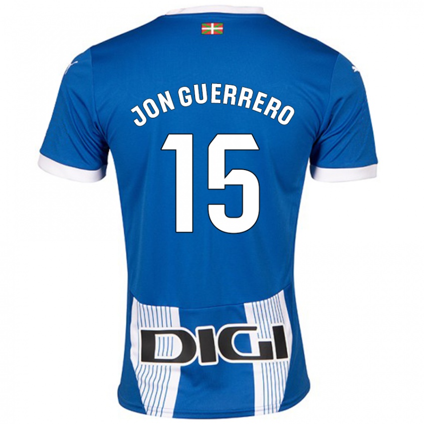 Enfant Maillot Julen Jon Guerrero #15 Bleu Tenues Domicile 2024/25 T-Shirt Belgique