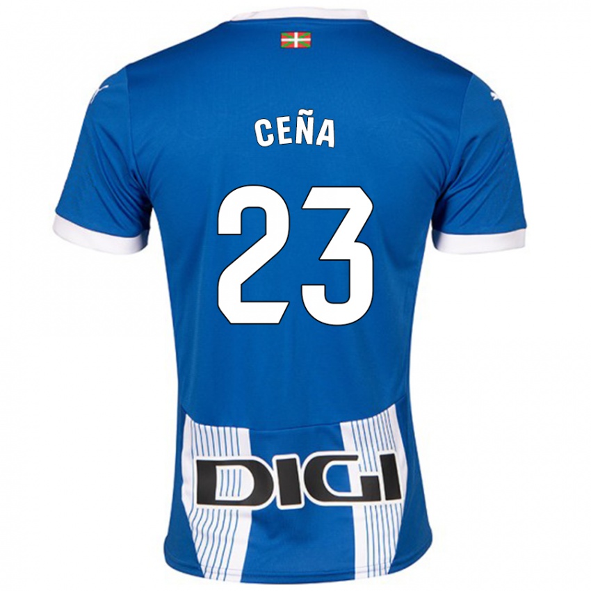 Enfant Maillot Marcos Ceña #23 Bleu Tenues Domicile 2024/25 T-Shirt Belgique