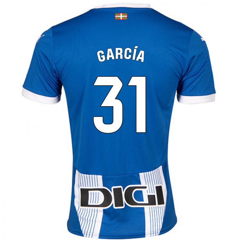 Enfant Maillot Gaizka García #31 Bleu Tenues Domicile 2024/25 T-Shirt Belgique