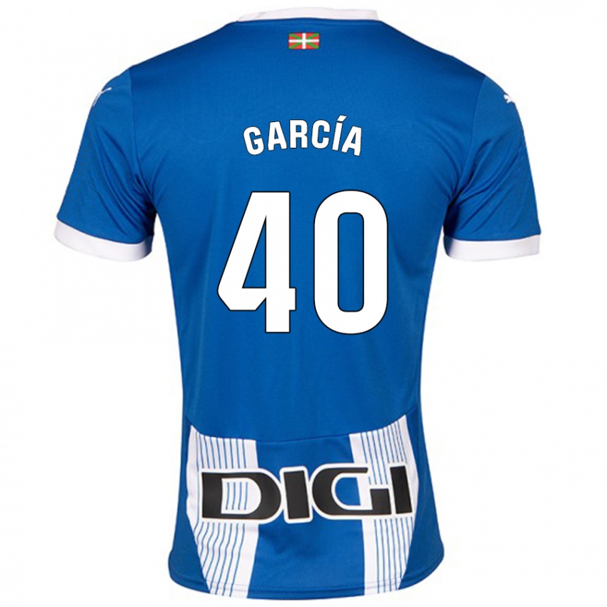 Enfant Maillot Álvaro García #40 Bleu Tenues Domicile 2024/25 T-Shirt Belgique