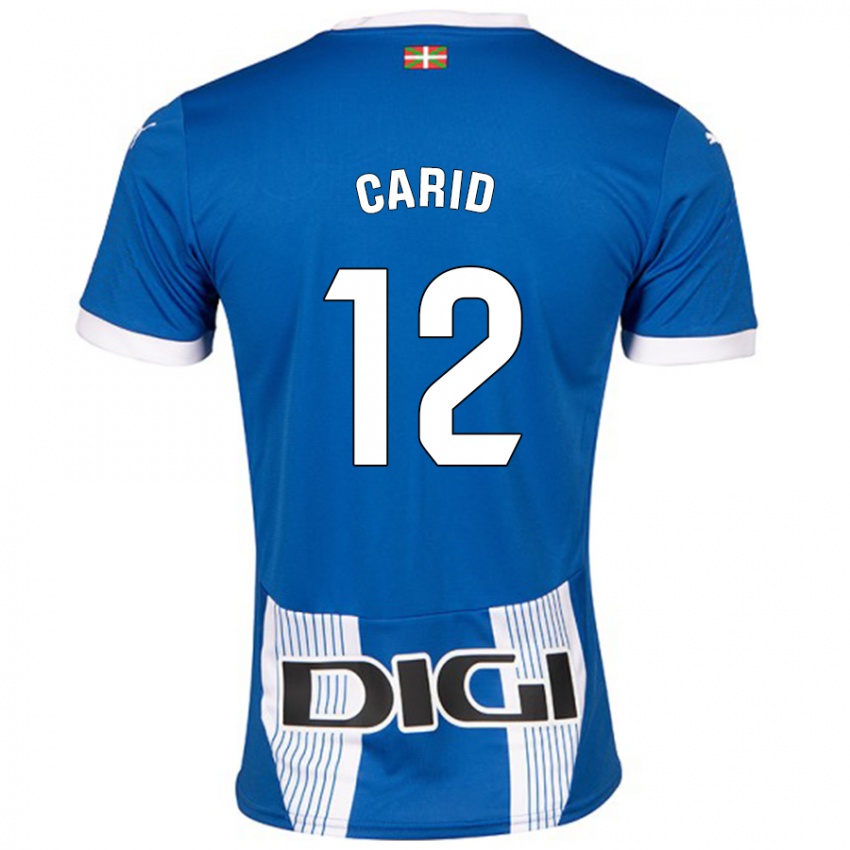 Enfant Maillot Andrea Carid #12 Bleu Tenues Domicile 2024/25 T-Shirt Belgique