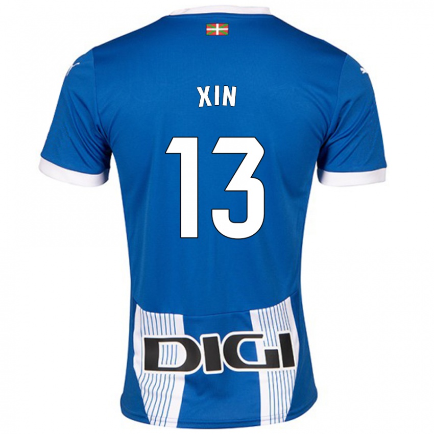 Enfant Maillot Jana Xin #13 Bleu Tenues Domicile 2024/25 T-Shirt Belgique