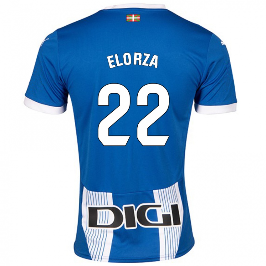 Enfant Maillot Sheila Elorza #22 Bleu Tenues Domicile 2024/25 T-Shirt Belgique