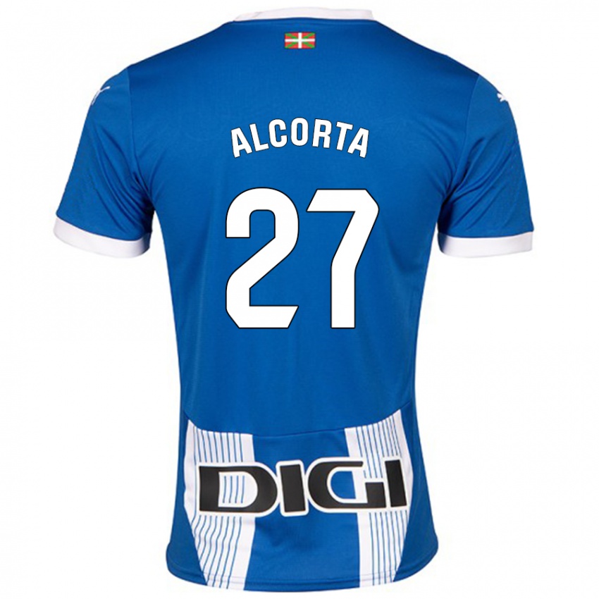 Enfant Maillot Alaitz Alcorta #27 Bleu Tenues Domicile 2024/25 T-Shirt Belgique