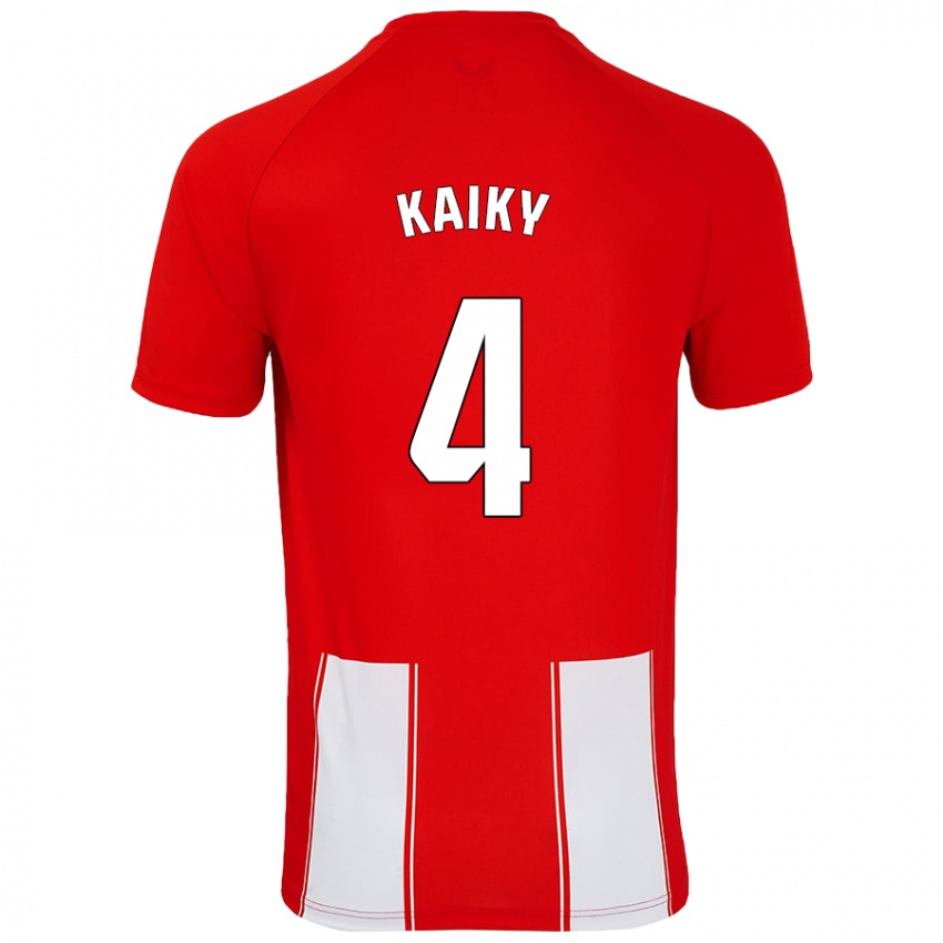 Kinderen Kaiky #4 Rood Wit Thuisshirt Thuistenue 2024/25 T-Shirt België