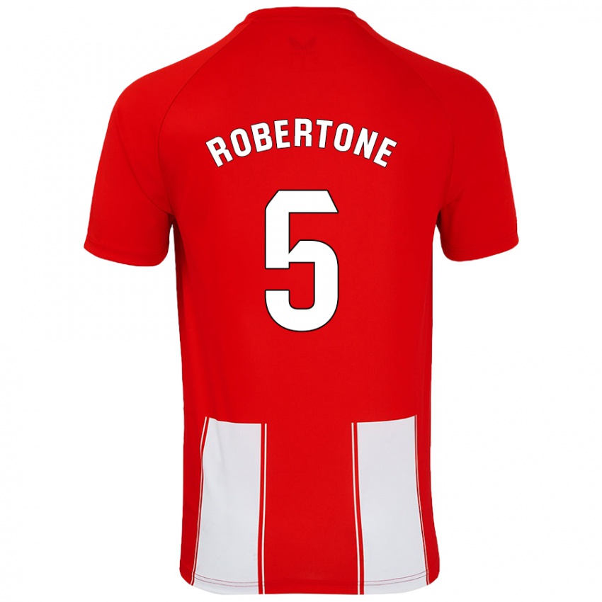 Kinderen Lucas Robertone #5 Rood Wit Thuisshirt Thuistenue 2024/25 T-Shirt België