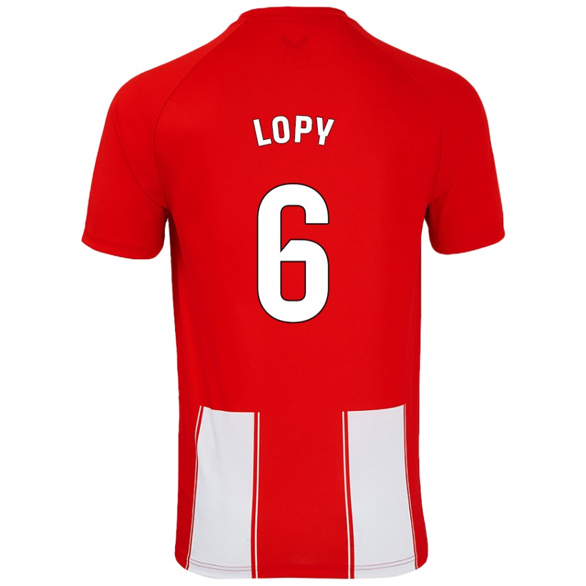 Kinderen Dion Lopy #6 Rood Wit Thuisshirt Thuistenue 2024/25 T-Shirt België