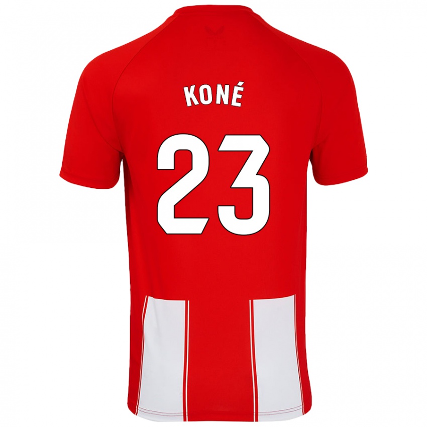 Kinderen Ibrahima Koné #23 Rood Wit Thuisshirt Thuistenue 2024/25 T-Shirt België