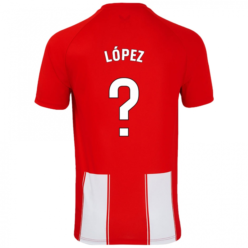 Kinderen Jesús López #0 Rood Wit Thuisshirt Thuistenue 2024/25 T-Shirt België