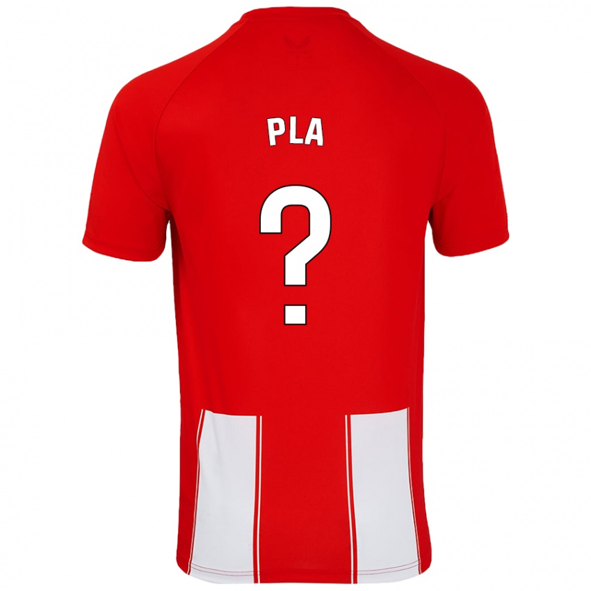 Kinderen Edu Pla #0 Rood Wit Thuisshirt Thuistenue 2024/25 T-Shirt België