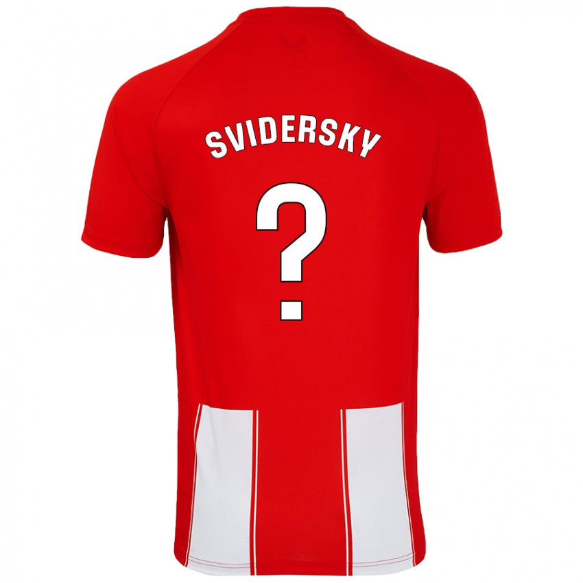 Kinderen Martin Svidersky #0 Rood Wit Thuisshirt Thuistenue 2024/25 T-Shirt België