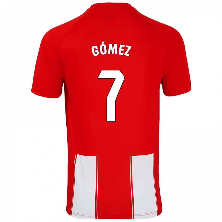 Kinderen Valen Gómez #7 Rood Wit Thuisshirt Thuistenue 2024/25 T-Shirt België