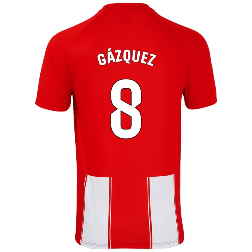 Kinderen Joan Gázquez #8 Rood Wit Thuisshirt Thuistenue 2024/25 T-Shirt België