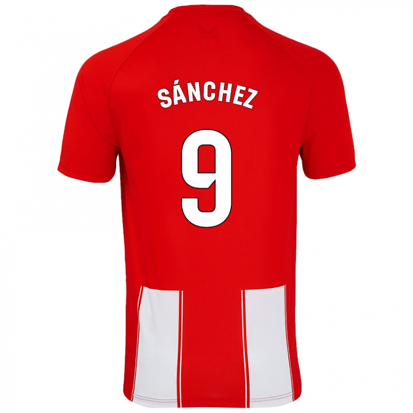 Kinderen Loren Sánchez #9 Rood Wit Thuisshirt Thuistenue 2024/25 T-Shirt België