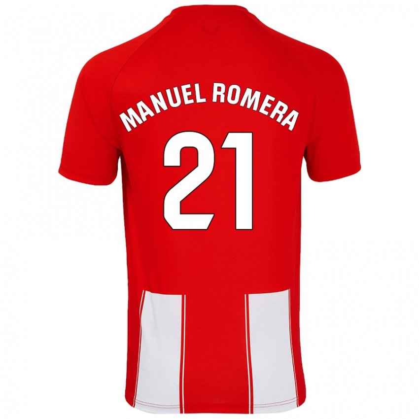 Kinderen José Manuel Romera #21 Rood Wit Thuisshirt Thuistenue 2024/25 T-Shirt België