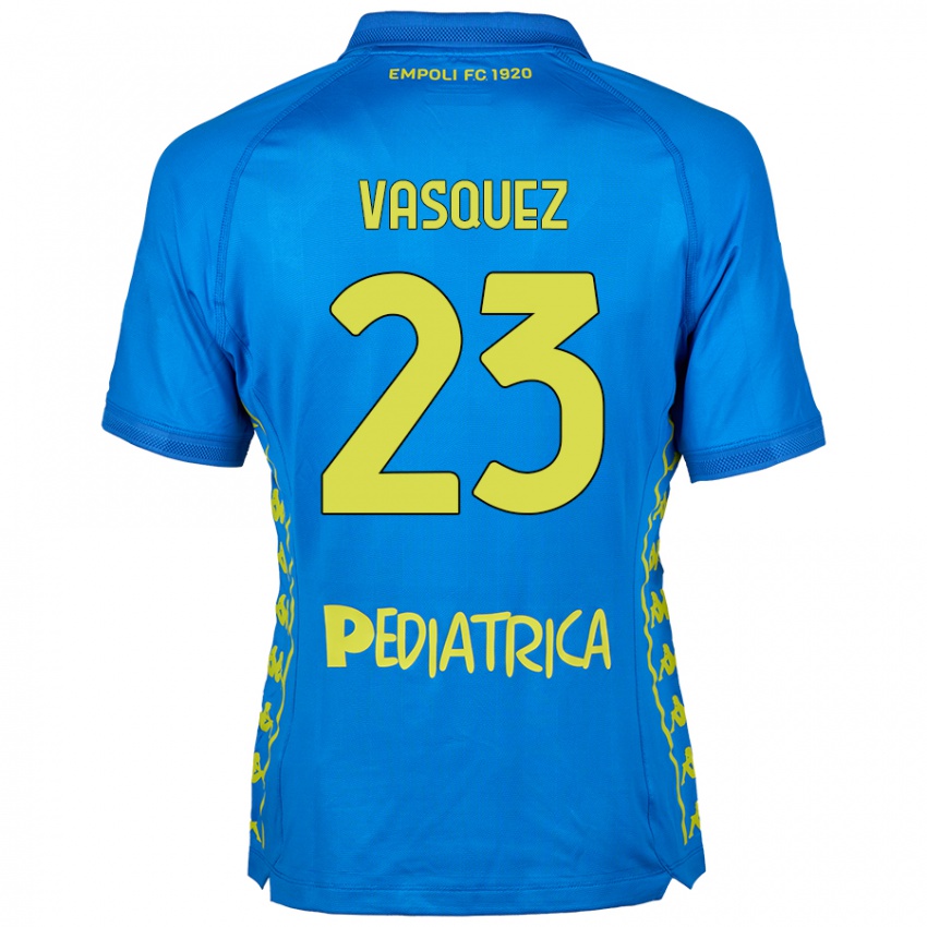 Enfant Maillot Devis Vásquez #23 Bleu Tenues Domicile 2024/25 T-Shirt Belgique