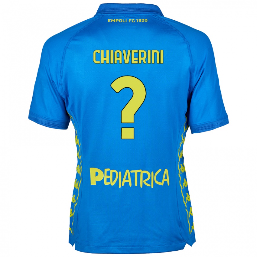 Enfant Maillot Alessio Chiaverini #0 Bleu Tenues Domicile 2024/25 T-Shirt Belgique