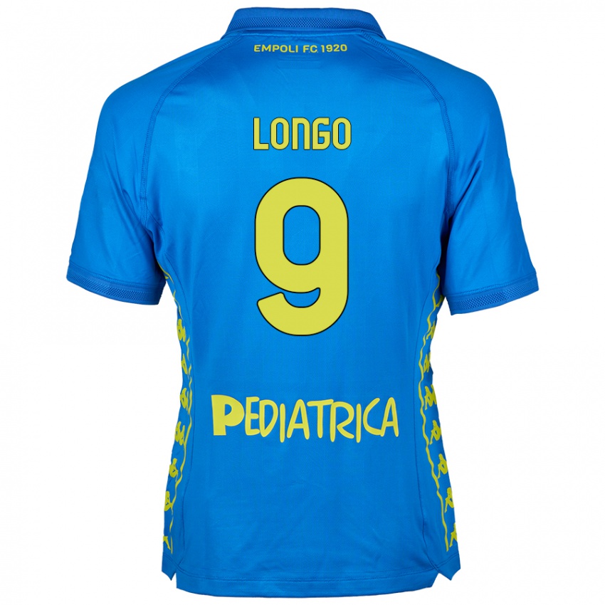 Enfant Maillot Mattia Longo #9 Bleu Tenues Domicile 2024/25 T-Shirt Belgique