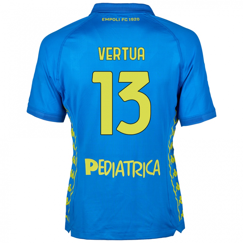 Enfant Maillot Filippo Vertua #13 Bleu Tenues Domicile 2024/25 T-Shirt Belgique