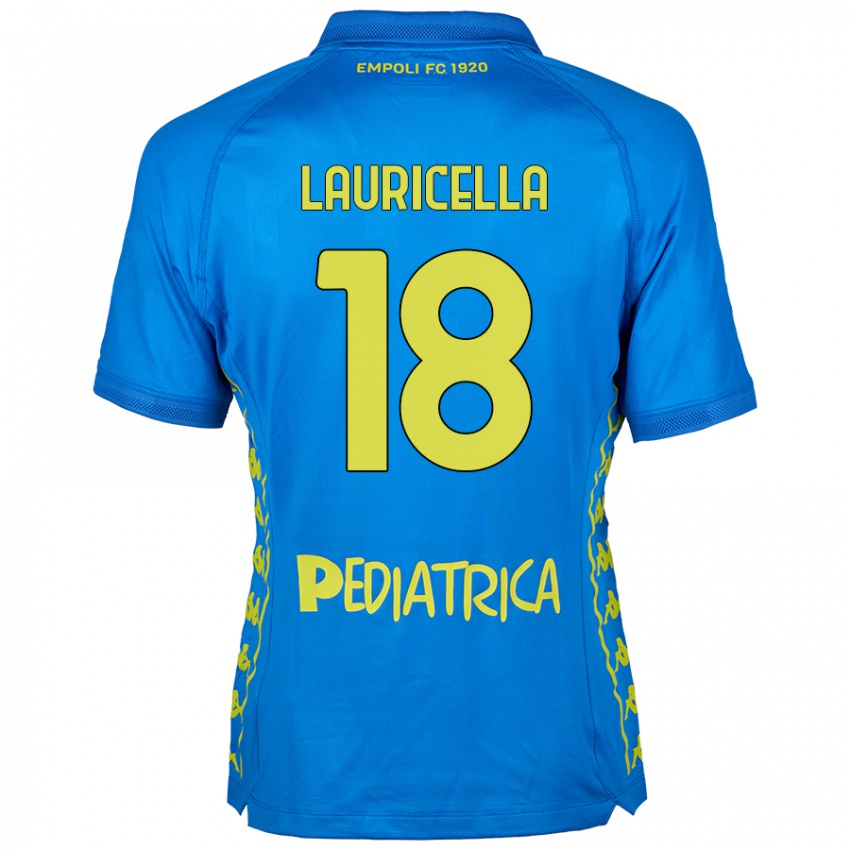 Enfant Maillot Giovanni Lauricella #18 Bleu Tenues Domicile 2024/25 T-Shirt Belgique