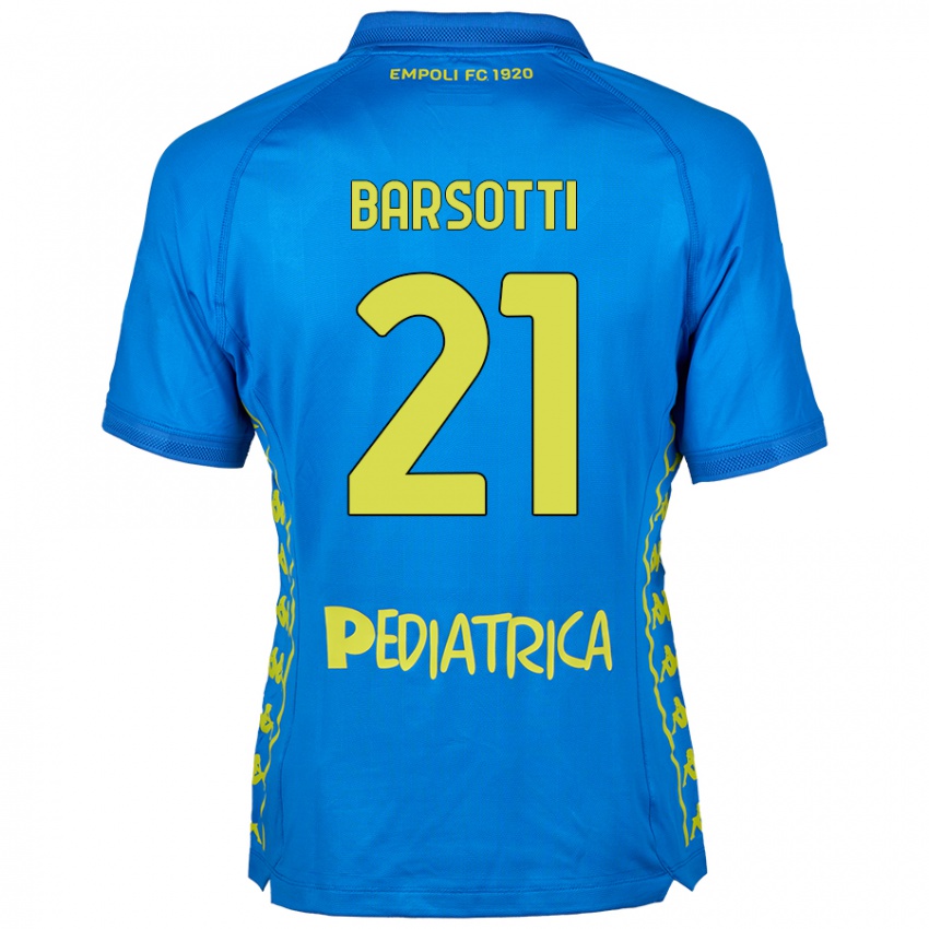 Enfant Maillot Leonardo Barsotti #21 Bleu Tenues Domicile 2024/25 T-Shirt Belgique