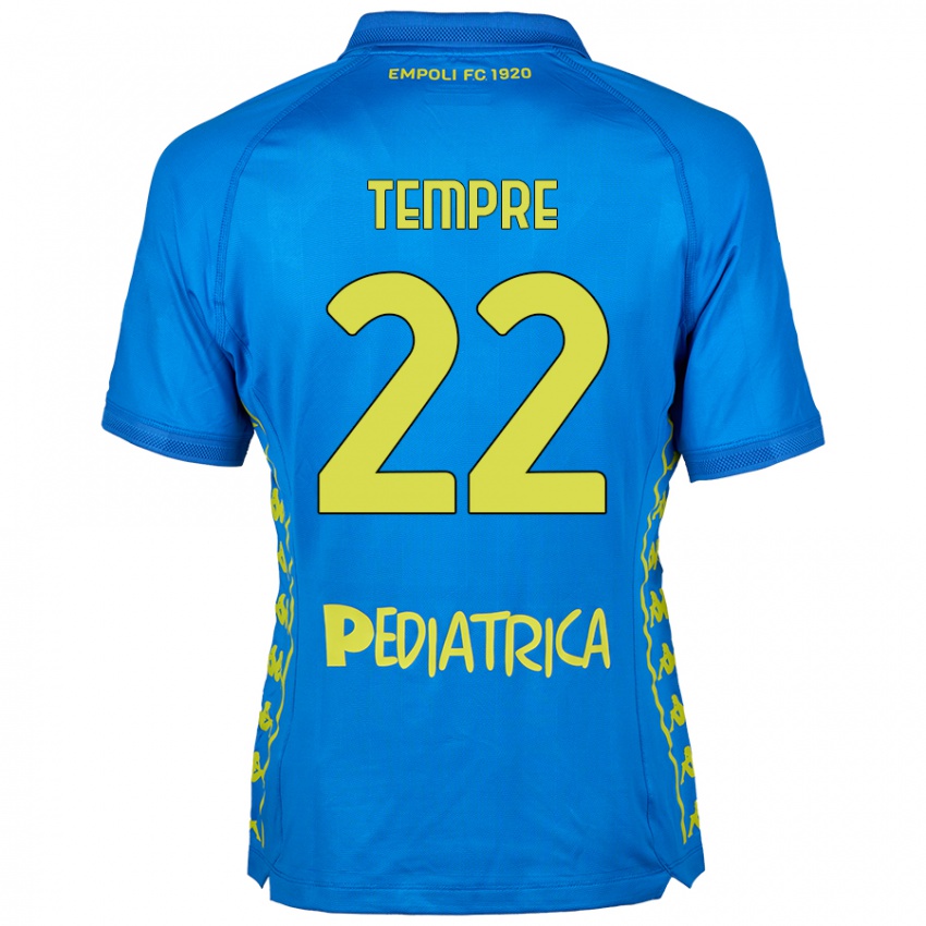 Enfant Maillot Michele Tempre #22 Bleu Tenues Domicile 2024/25 T-Shirt Belgique