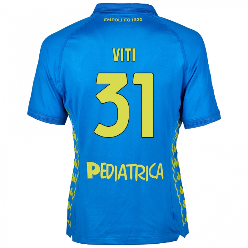 Enfant Maillot Vittorio Viti #31 Bleu Tenues Domicile 2024/25 T-Shirt Belgique