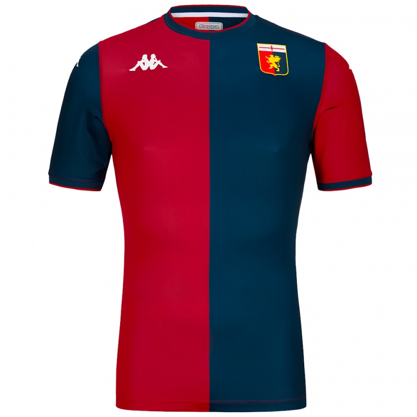 Enfant Maillot Ruslan Malinovskyi #17 Rouge Bleu Foncé Tenues Domicile 2024/25 T-Shirt Belgique