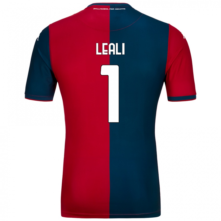 Enfant Maillot Nicola Leali #1 Rouge Bleu Foncé Tenues Domicile 2024/25 T-Shirt Belgique