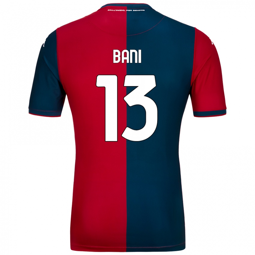 Enfant Maillot Mattia Bani #13 Rouge Bleu Foncé Tenues Domicile 2024/25 T-Shirt Belgique