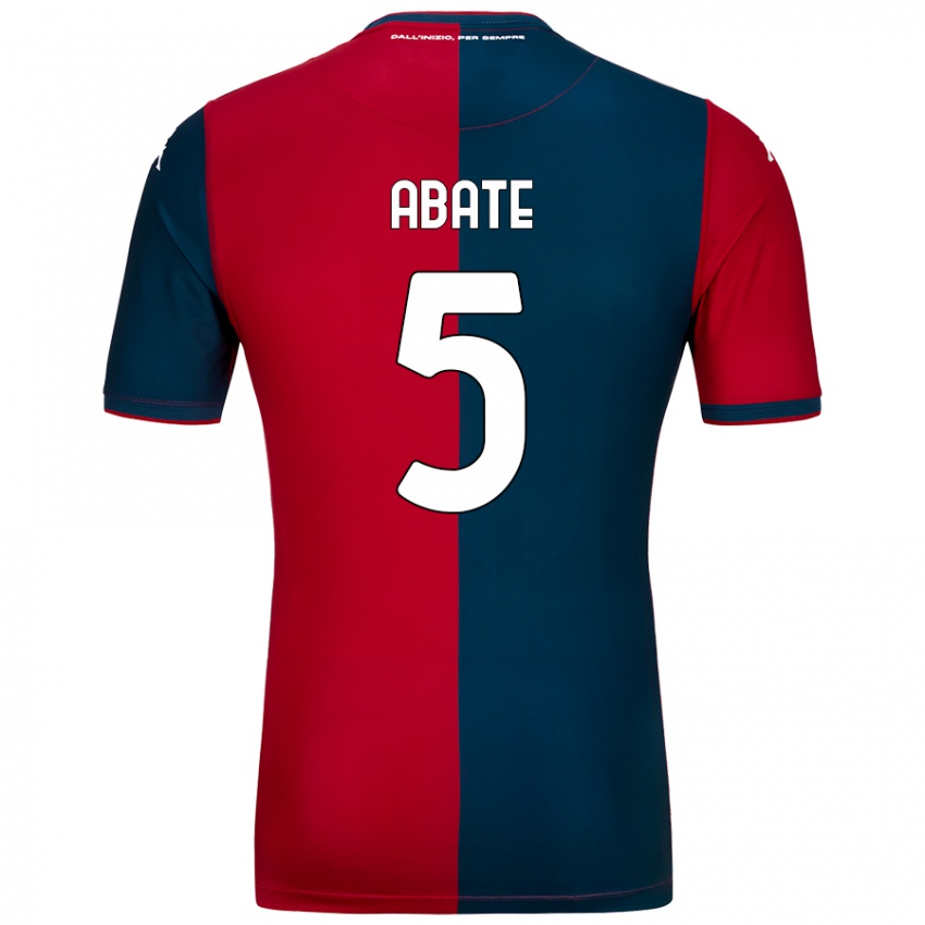 Enfant Maillot Giada Abate #5 Rouge Bleu Foncé Tenues Domicile 2024/25 T-Shirt Belgique