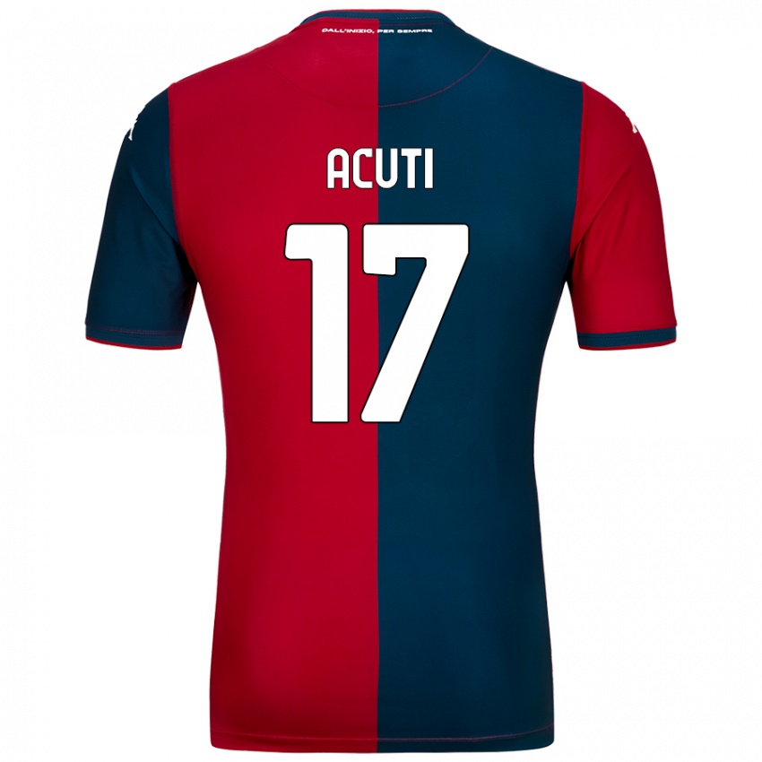 Enfant Maillot Arianna Acuti #17 Rouge Bleu Foncé Tenues Domicile 2024/25 T-Shirt Belgique