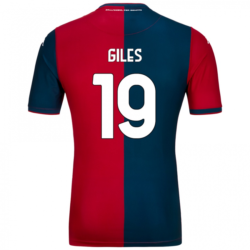 Enfant Maillot Heidi Giles #19 Rouge Bleu Foncé Tenues Domicile 2024/25 T-Shirt Belgique