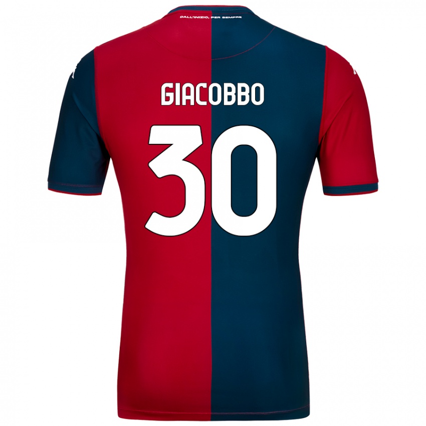 Enfant Maillot Giulia Giacobbo #30 Rouge Bleu Foncé Tenues Domicile 2024/25 T-Shirt Belgique