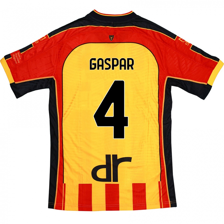 Kinderen Kialonda Gaspar #4 Geel Rood Thuisshirt Thuistenue 2024/25 T-Shirt België