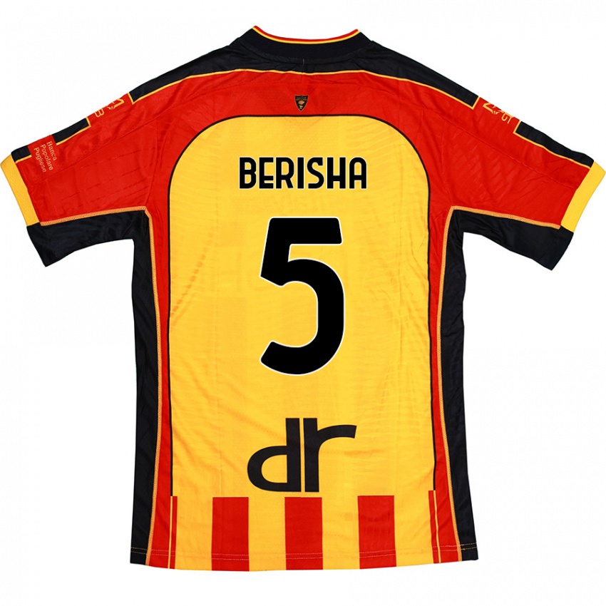 Kinderen Medon Berisha #5 Geel Rood Thuisshirt Thuistenue 2024/25 T-Shirt België