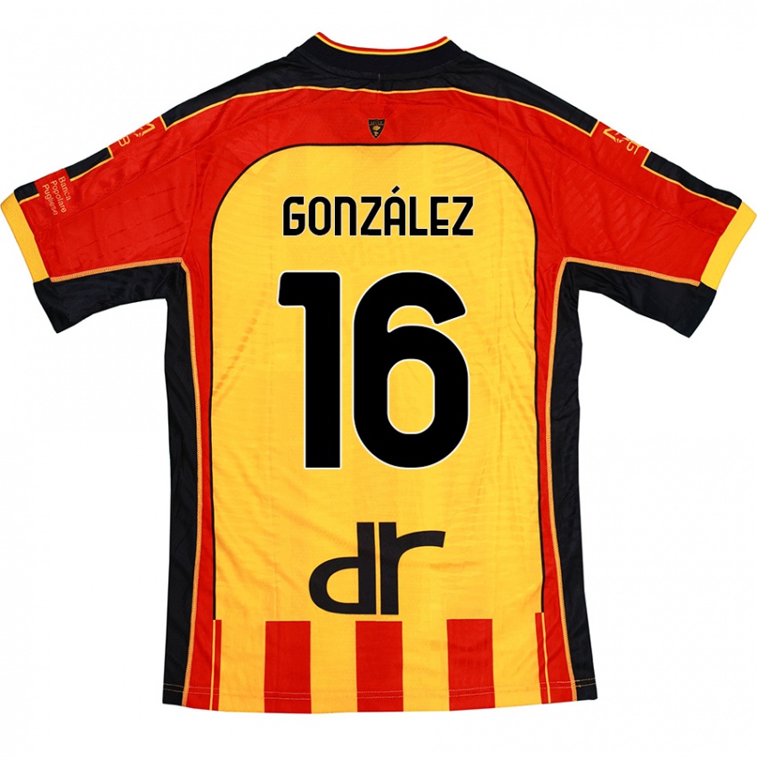 Kinderen Joan González #16 Geel Rood Thuisshirt Thuistenue 2024/25 T-Shirt België