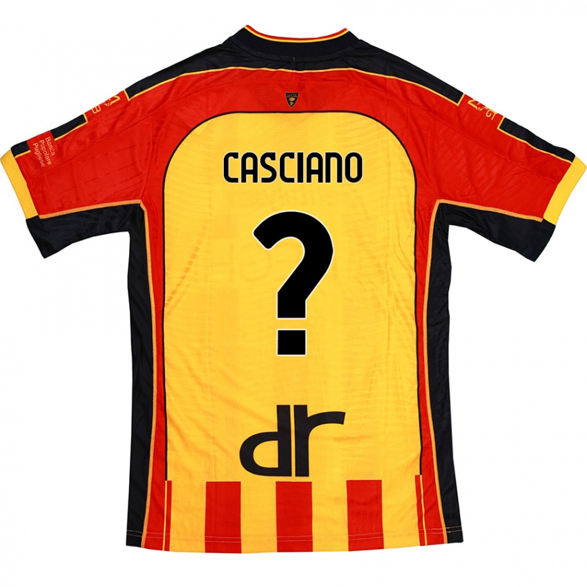 Kinderen Emmanuel Casciano #0 Geel Rood Thuisshirt Thuistenue 2024/25 T-Shirt België