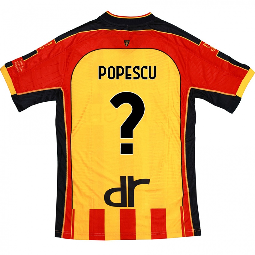 Kinderen Marco Popescu #0 Geel Rood Thuisshirt Thuistenue 2024/25 T-Shirt België