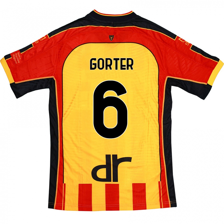 Kinderen Olaf Gorter #6 Geel Rood Thuisshirt Thuistenue 2024/25 T-Shirt België