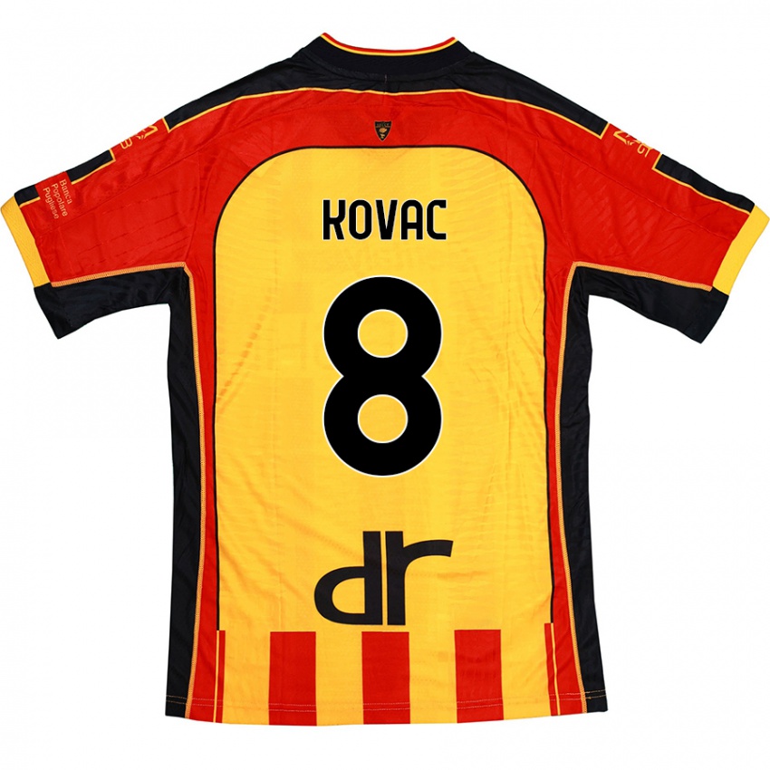 Kinderen Niko Kovac #8 Geel Rood Thuisshirt Thuistenue 2024/25 T-Shirt België