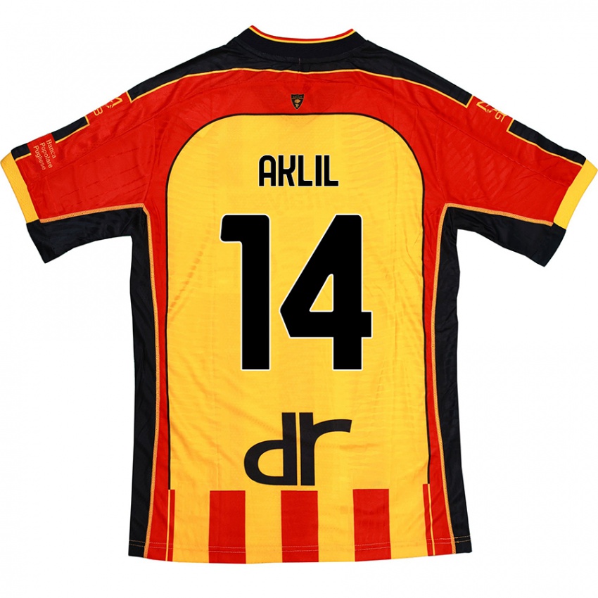 Kinderen Lino Aklil #14 Geel Rood Thuisshirt Thuistenue 2024/25 T-Shirt België