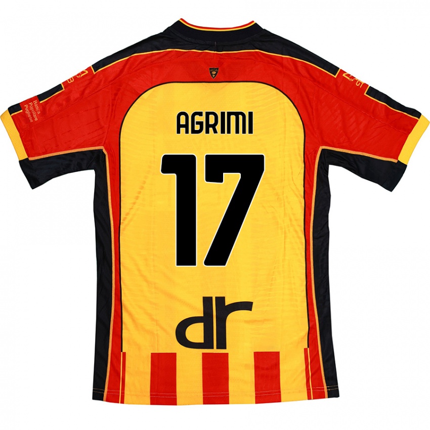 Kinderen Matteo Agrimi #17 Geel Rood Thuisshirt Thuistenue 2024/25 T-Shirt België